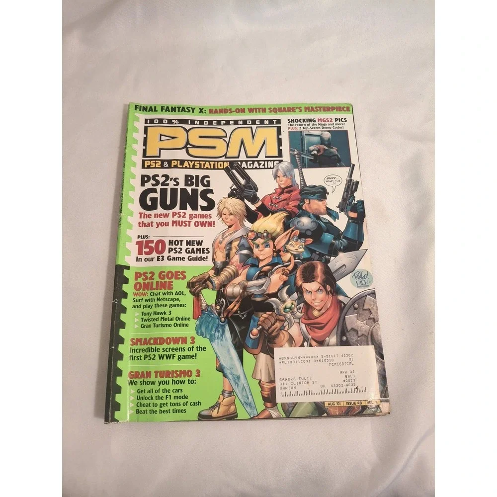PlayStation Magazine Aug 2001 Issue 48 Vintage Game Magazine Resident Evil CV